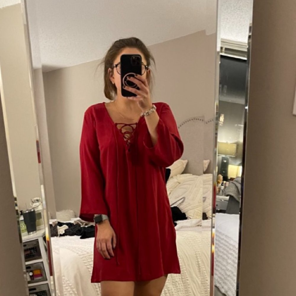 Red Long Sleeve Dress